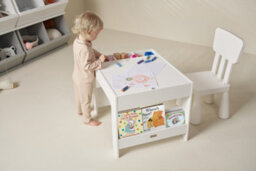 Hooga Playroom Hooga Kids Wooden Activity Table For Toddler With 4Pcs City Street Baseplates - thumbnail 3