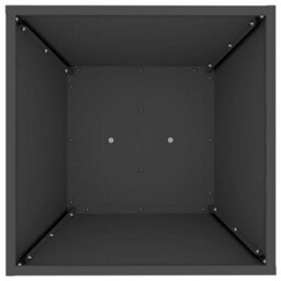 Berkfield Garden Pillar Planter With Bowl Black 40X40X100 Cm Steel - thumbnail 6