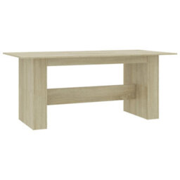 Berkfield Dining Table Sonoma Oak 180X90X76 Cm Engineered Wood - thumbnail 2