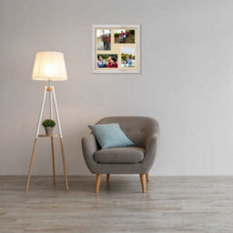 AK Frames 12X12 White Rustic Modern Multi Photo Frame With Ivory Mount - Holds 4 Apertures (4X) 6X4 Photos - thumbnail 3