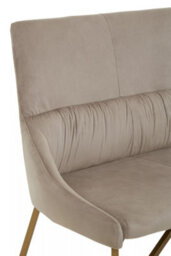 Premier Housewares Interiors By Premier Grey Velvet Bench, Indoor Bench With Velvet Upholstery For Living Room With Soft Velvet Seat - thumbnail 5