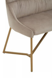 Premier Housewares Interiors By Premier Grey Velvet Bench, Indoor Bench With Velvet Upholstery For Living Room With Soft Velvet Seat - thumbnail 6