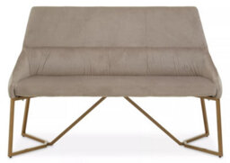 Premier Housewares Interiors By Premier Grey Velvet Bench, Indoor Bench With Velvet Upholstery For Living Room With Soft Velvet Seat
