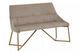 Premier Housewares Interiors By Premier Grey Velvet Bench, Indoor Bench With Velvet Upholstery For Living Room With Soft Velvet Seat - thumbnail 2