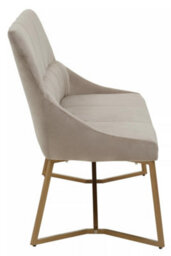 Premier Housewares Interiors By Premier Grey Velvet Bench, Indoor Bench With Velvet Upholstery For Living Room With Soft Velvet Seat - thumbnail 3