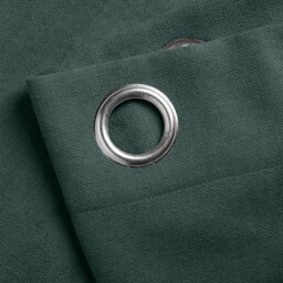 Luxury Living Velvet Chenille Ring Top Curtains Green - thumbnail 4
