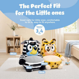 Bluey Animal Kids Plush Sofa Chair, Soft Large Toddler Seat, Playroom, Bedroom & Living Room, Lightweight & Cosy - thumbnail 5