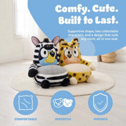 Bluey Animal Kids Plush Sofa Chair, Soft Large Toddler Seat, Playroom, Bedroom & Living Room, Lightweight & Cosy - thumbnail 2