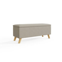 Gfw Secreto Fabric Storage Ottoman Bench Natural - thumbnail 3