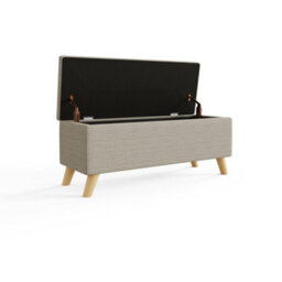 Gfw Secreto Fabric Storage Ottoman Bench Natural - thumbnail 4