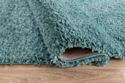 Desire Rugs Plain Living Room Shaggy Area Rugs Duckegg Round 120X120 Cm - thumbnail 4