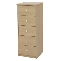 Core Products Freya Smoked Oak Effect 5 Drawer Narrow Chest Of Drawers - thumbnail 5