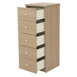 Core Products Freya Smoked Oak Effect 5 Drawer Narrow Chest Of Drawers - thumbnail 6