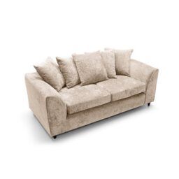 Abakus Direct Harriet Crushed Chenille 3 Seater Sofa In Cream - thumbnail 4