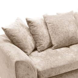 Abakus Direct Harriet Crushed Chenille 3 Seater Sofa In Cream - thumbnail 7