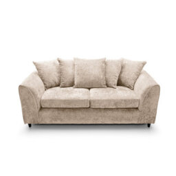 Abakus Direct Harriet Crushed Chenille 3 Seater Sofa In Cream - thumbnail 5