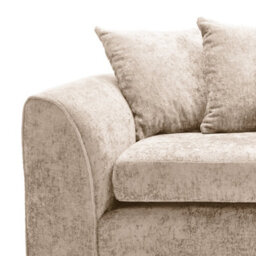 Abakus Direct Harriet Crushed Chenille 3 Seater Sofa In Cream - thumbnail 6