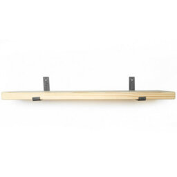 Toolty Rustic Handmade Wall Shelf, Wall Mounted, 180Cm X 14.5Cm Up Design, Primed, Handcrafted Vintage Style - thumbnail 1