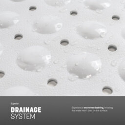Keplin Premium Non Slip Rubber Bath Mat 200 Suction Cups, Bpa, Latex Free, 40X100Cm, Machine Washable, White - thumbnail 4