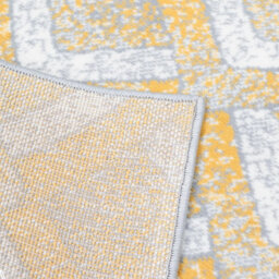 Bravich Hard Wearing Hessian Backed Stair Runner Kitchen Mat - Texas Gold, Grey & White Chevron - 60X450Cm (2'x15') - thumbnail 8