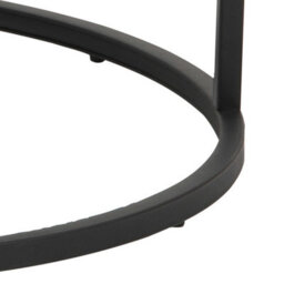 Wyld Haus Reykjavik Black Marble Effect And Grey Glass Nesting Coffee Table Set With Black Hairpin Legs - thumbnail 7