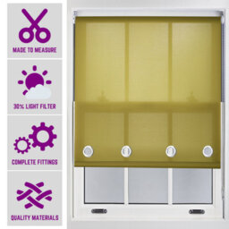 Made To Measure Daylight Roller Blind With Big Round Eyelets - (W)180Cm X (L)165Cm Green By Furnished - thumbnail 1