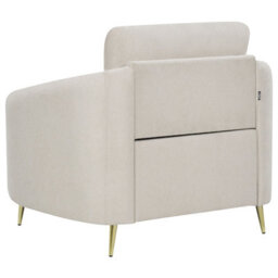 Beliani Armchair Trosa Fabric Light Beige - thumbnail 6