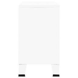 Walplus Industrial Sideboard White 105X35X62 Cm Metal And Glass - thumbnail 4