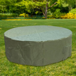Woodside 6-8 Seater Green Waterproof Round Garden Patio Furniture Set Cover - thumbnail 3