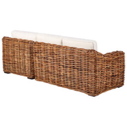 Beliani Garden Corner Sofa 3 Seater Briatico Left Hand Rattan Natural - thumbnail 6