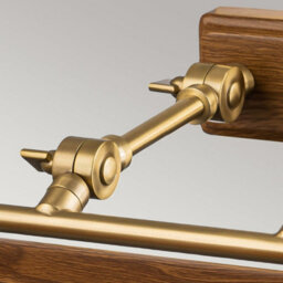Luminosa Lighting Elstead Winchfield 4 Light Large Picture Light Aged Brass & Oak Effect - thumbnail 4