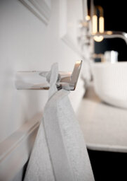 Cosmic Towel Hook, Robe Hook, Coat Hook, Matt Black, Hidden Fixings, Anti-Corrosion, 5Kg Resistance, Micra Collection - thumbnail 3
