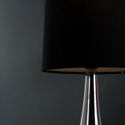 Valuelights Teardrop Pair Of Chrome Touch Table Lamps With Black Shade - thumbnail 4