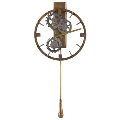 Beliani Wall Clock Marcote 30 Cm Metal Gold - image 1