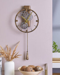 Beliani Wall Clock Marcote 30 Cm Metal Gold - thumbnail 2
