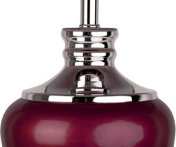 Lighting Supermarket Hepburn Large Ceramic Table Lamp Red Fabric Shade Shiny Red Chrome Finish 58Cm - thumbnail 6