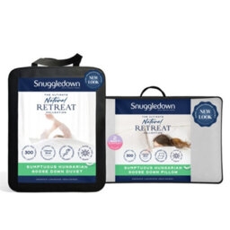 Snuggledown Sumptuous Hungarian Goose Down 4.5 Tog Duvet & 2 Soft Support Pillows - thumbnail 1
