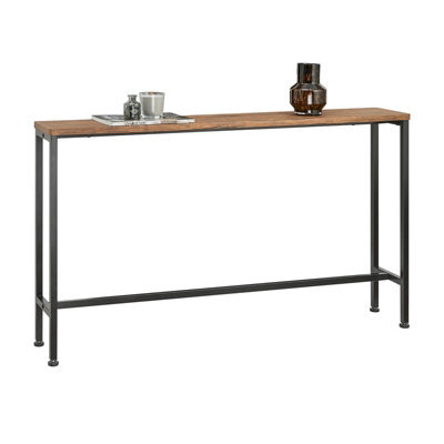 Sobuy Fsb19-N, Slim Console Table With Adjustable Feet Display Shelf Table With Metal Frame And Marble Effect - image 1