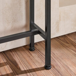 Sobuy Fsb19-N, Slim Console Table With Adjustable Feet Display Shelf Table With Metal Frame And Marble Effect - thumbnail 6