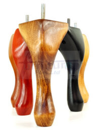 L&F Queen Anne Wooden Legs 150mm High Set Of 4 Raw Wood Replacement Furniture Feet Chairs Sofas Footstools M10 (10mm) - thumbnail 8