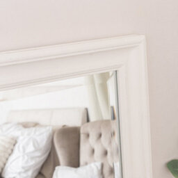Melody Maison Large Full Length White Framed Wall & Leaner Mirror - 47Cm X 142Cm - thumbnail 2