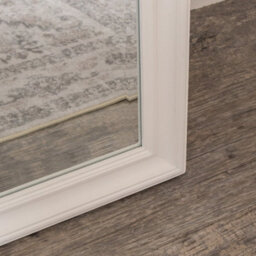 Melody Maison Large Full Length White Framed Wall & Leaner Mirror - 47Cm X 142Cm - thumbnail 3