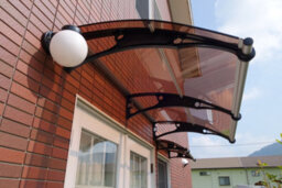 Canofix UK Canofix Door Canopy Pc 3000 Width X 1000 Projection (Black Bracket - Bronze Sheet) - thumbnail 4