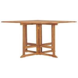 Berkfield Folding Garden Dining Table 110X110X75 Cm Solid Wood Teak - thumbnail 2