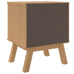 Berkfield Bedside Cabinet Olden White And Brown Solid Wood Pine - thumbnail 9