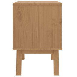 Berkfield Bedside Cabinet Olden White And Brown Solid Wood Pine - thumbnail 8