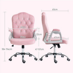 Pink Home Office Chair With Adjustable Height Tilt Function - thumbnail 2