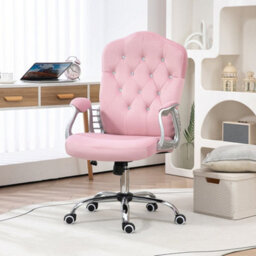 Pink Home Office Chair With Adjustable Height Tilt Function - thumbnail 1