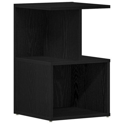 Berkfield Modern Black Oak Nightstand, 35X35X55 Cm, Made From Engineered Wood