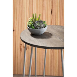 Orsina Set Of 3 Silver Frame Bar Table Stool Set , Hairpin Stool For Kitchen Counter, Elm Wood Metal Frame Stool - thumbnail 5
